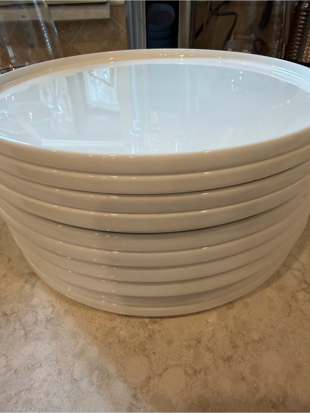 Beautiful Mikasa China White Dinner Plate Set of 8- Rarely used- Excellent